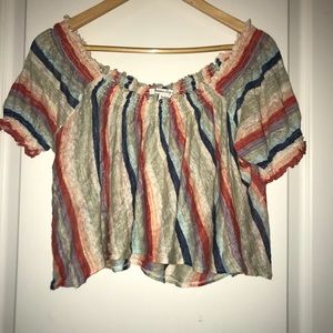 American Rag off the shoulder crop top